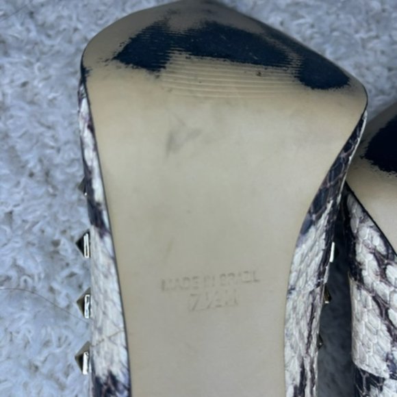 Steve Madden Snakeskin Proto Studded Stiletto Heels - Picture 5 of 10